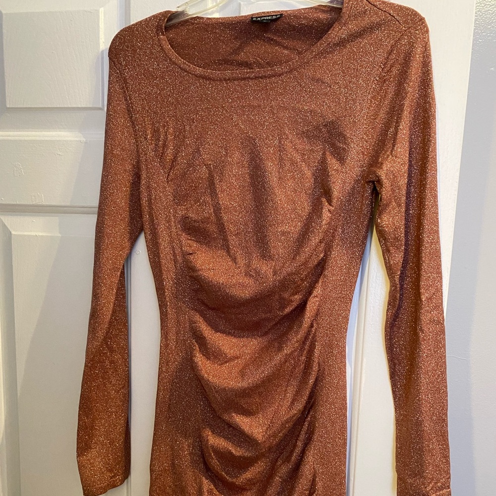 Sparkly cotton sweater dress from Express
